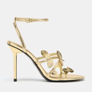 ✨ Zara‎ Metallic Effect Fancy Sandals – New in Shoe Bag ✨